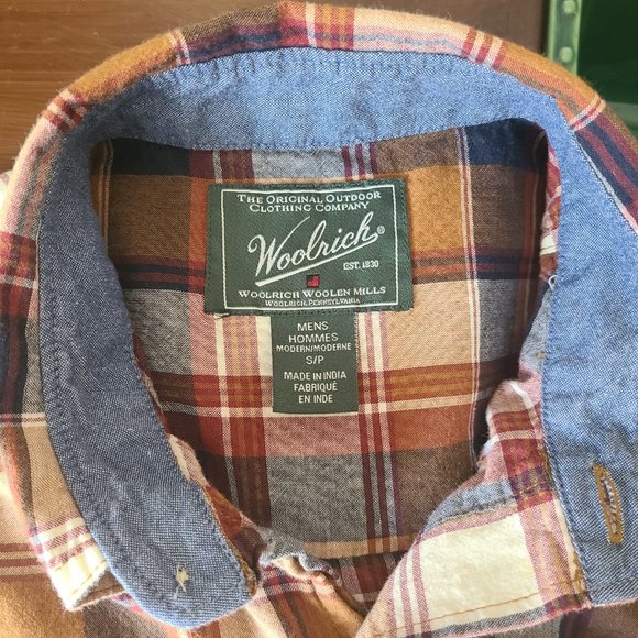 WOOLRICH | Brown & Navy Plaid Buttonup Shirt - Picture 6 of 6